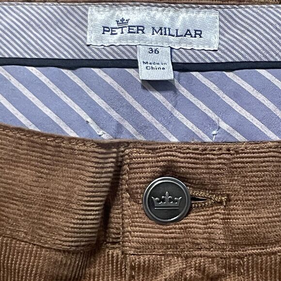 Peter Millar Pants 36x33 Brown Superior Soft Corduroy Five-Pocket Pant Trouser - Picture 7 of 10
